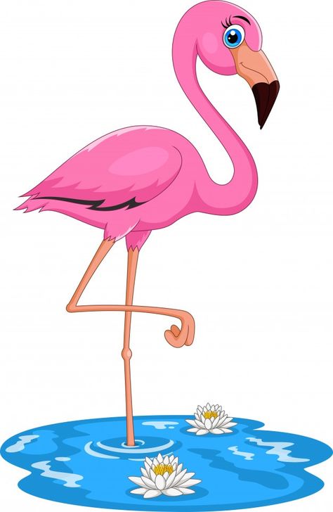 Cute cartoon pink flamingo bird Premium ... | Premium Vector #Freepik #vector #character #cartoon #bird #animals Flamingo Clip Art, Animal Sketches Easy, Pink Flamingos Birds, Paper Flowers Diy Easy, Cartoon Bird, Flamingo Birthday Party, Flamingo Theme, Etiquette Vintage, Cartoon Butterfly