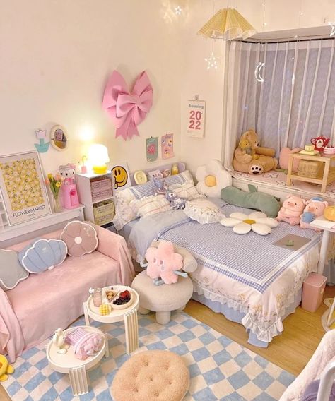 Pastel Bedroom, Pastel Room Decor, Dream Bedroom Inspiration, Cute Rooms, Florida Room, Cute Bedroom Ideas, Dekorasi Kamar Tidur, Pastel Room, Pinterest Room Decor