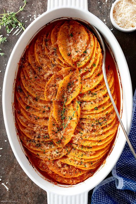 Roasted Butternut Squash Recipe - #butternut #squash #eatwell101 #recipe - This roasted butternut squash recipe makes a wonderful side dish for your holiday gatherings! - #recipe by #eatwell101® Recipes For Christmas Dinner, Christmas Dinner Side Dishes, Christmas Dinner Sides, Butternut Squash Recipes Roasted, Butternut Recipes, Easy Butternut Squash, Recipes For Christmas, Oven Roasted Asparagus, Baked Butternut Squash