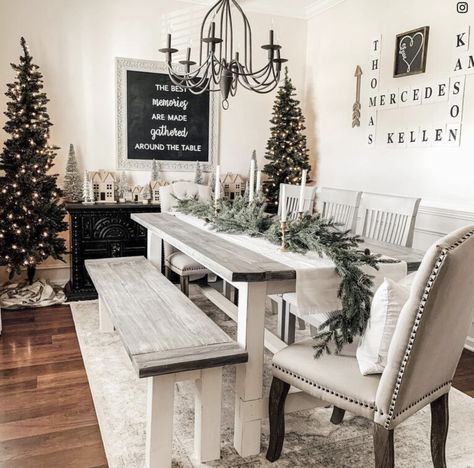 Christmas dining table decor