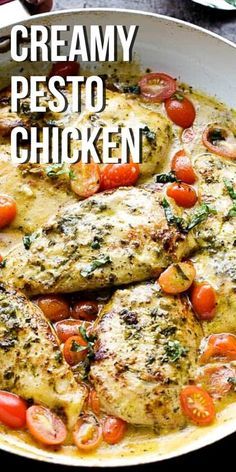 Creamy Pesto Chicken, Chicken Pesto Recipes, Creamy Pesto, Easy Camping, Pesto Recipe, Health Dinner Recipes, Fall Dinner, Pesto Chicken, Chicken Dishes Recipes