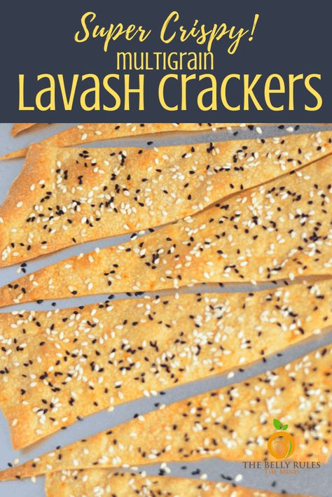 Multi Grain Crackers, Gluten Free Lavash Bread, Crispy Lavash, Lavash Crackers Recipe, Lavash Chips, Lavash Crackers, Lavash Bread Recipe, Bread Chips, Homemade Crackers Recipe