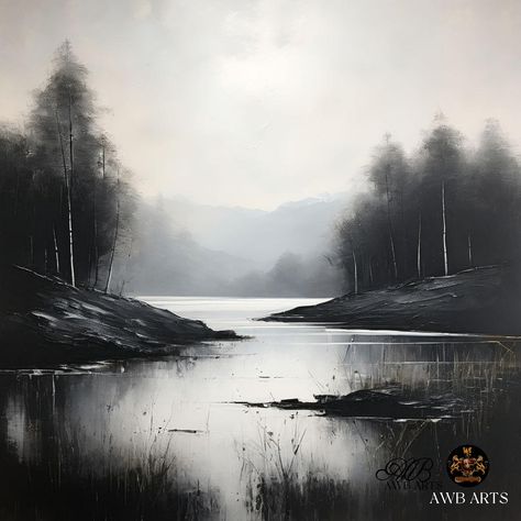 In the subtle play of light and shadow, 'Tranquil Monochrome' invites you to embrace the beauty of simplicity. This serene landscape whispers tales of peace and solitude, where every brushstroke resonates with the calmness of still waters and the quiet wisdom of untouched horizons. #art #arte #artlovers #artcommunity #monochrome #painting #paintingoftheday #landscapelovers #landscapeart #landscapepainting #artcollector #luxury #luxurylifestyle #luxuryart #luxuryartwork #luxurypainting Monochrome Painting, Beauty Of Simplicity, Serene Landscape, Monochrome Art, Luxury Art, Art Deco Interior, The Quiet, Still Water, Community Art