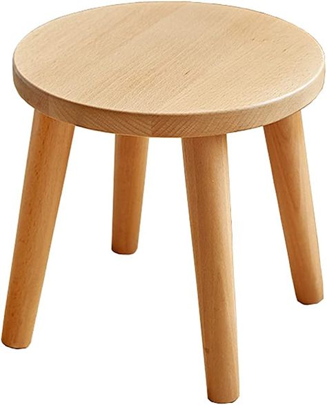 Amazon.com: Natural Solid Wood Step Stool Plant Stand Round Footrest 10 inch Portable Detachable Legs Vanity Stool, Small (Roundstool-Natural-262626) : Home & Kitchen Stool Plant Stand, Wood Step Stool, Small Bedside, Wood Steps, Small Bedside Table, Vanity Stool, Step Ladder, Wooden Stools, Furniture Finishes