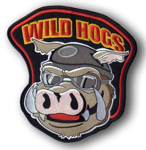 Wild hogs Wild Hogs Movie, Wild Hogs, Badges Diy, Wild Hog, Biker Clubs, Punk Patches, Biker Patches, Motorcycle Riders, Custom Patches