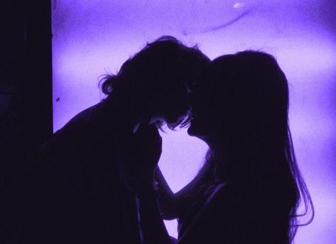 Make Out Aesthetic, Wlw Aesthetic, Out Aesthetic, Theatre Scene, Violet Aesthetic, Purple Vibe, Woman Loving Woman, Couple Silhouette, Dark Purple Aesthetic