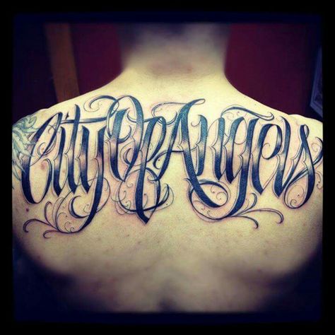 Nice art City Of Angels Tattoo, Angel Tattoo Meaning, Angels Tattoo, Tattoo New, Flash Ideas, Boyle Heights, Lettering Tattoo, Angel Tattoo Designs, Tattoo Lettering Fonts