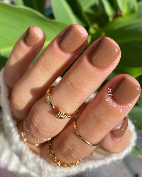 Nail Designs For Wide Nail Beds, Dip Powder Nails Aesthetic, Basic Dip Nails, Square Dip Powder Nails Fall, Brown Dip Nails Short, Dip Powder Brown Nails, Brown Opi Dip Colors, Dip Powder Colors Fall, Brown Nails Dip