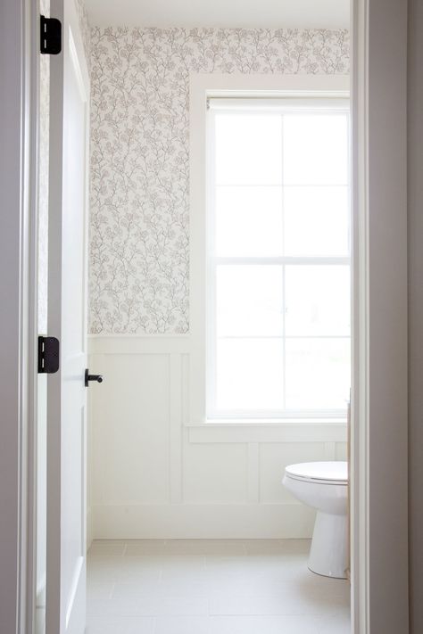 Let Your Walls Do the Talking - Studio McGee Mcgee And Co Bathroom, Mcgee Bathroom, Studio Mcgee Bathroom, Mcgee Home, Downstairs Bathroom, Powder Bath, Girls Bathroom, Studio Mcgee, Bathroom Wallpaper