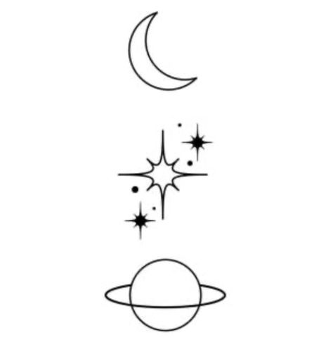 Moon And Saturn Drawing, Moon And Saturn Tattoo, Moon And Saturn, Saturn Tattoo, Moon Drawing, Small Tattoo, Neck Tattoo, Wrist Tattoos, Temporary Tattoos