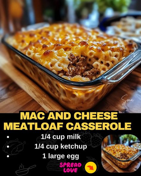 Mac and Cheese Meatloaf Casserole Cheese Meatloaf, Beef Tips And Noodles, Cheeseburger Meatloaf, Baked Meatloaf, Meatloaf Casserole, Cheese Stuffed Meatloaf, Mac And Cheese Casserole, Mexican Casserole Recipe, Chicken Parmesan Pasta