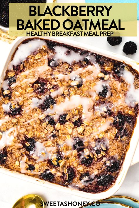 Blackberry Oatmeal Bake, Blackberry Baked Oatmeal, Blackberry Breakfast Recipes, Oatmeal Blackberry, Blackberry Recipes Easy, Baking Alternatives, Baked Oatmeal Recipes Healthy, Blackberry Oatmeal, Oatmeal Bake