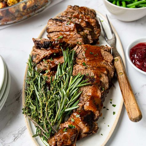 Braised Tri Tip with Red Wine Glaze Red Wine Glaze, Wine Steak, Christmas Trifle, Aioli Recipe, Chicken Base, Bbq Beef, Tri Tip, Trifle Recipe, Beef Cuts