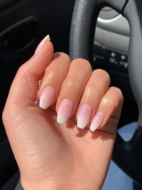 42+ Light Pink Nails To Try At Your Next Nail Appointment Warm Pink Nails, Pale Pink Acrylic Nails, Nails White And Pink, White Pink Nails, Basic Nail, Mickey Nails, Unghie Sfumate, Light Pink Nails, Girls Fun