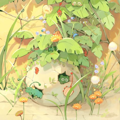 In the Plants - Personal Work 2021 on Behance 동화 삽화, Arte Indie, 캐릭터 드로잉, Design Visual, Plant Illustration, 판타지 아트, Environment Concept Art, Cairns, Environmental Art