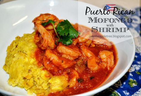 Platano Recipes, Puerto Rican Shrimp, Shrimp Mofongo, Puerto Rican Mofongo, Mofongo Recipe, Fajita Seasoning Recipe, Honduran Recipes, Green Plantains, Hispanic Dishes