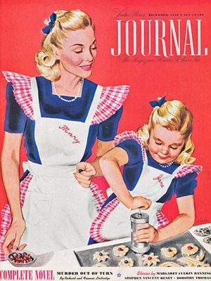 Kitchen Printables, Mother Daughter Fashion, Vintage Housewife, Ladies Home Journal, Like Mother Like Daughter, Old Magazine, Home Journal, Retro Housewife, Vintage Magazine Covers