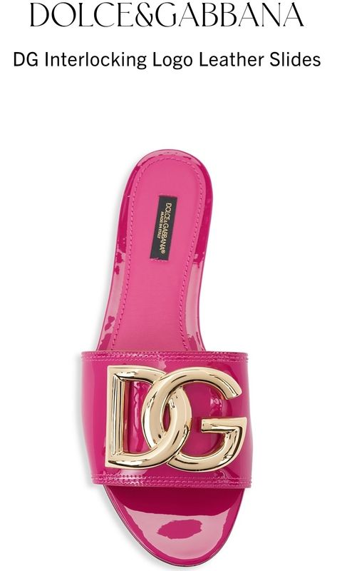 Leather Slides, Fashion Ideas, Slides, Dolce And Gabbana, Sandals, ? Logo, Leather