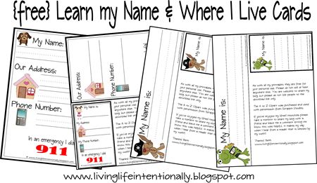 FREE Worksheets to teach your child their address and phone number! These are awesome for preschool, kindergarten, and 1st grade Itinerant Teacher, Safety Town, Binder Calendar, Homeschooling Printables, 123 Homeschool 4 Me, Free Homeschool Printables, Kindergarten Prep, Child Education, Name Activities