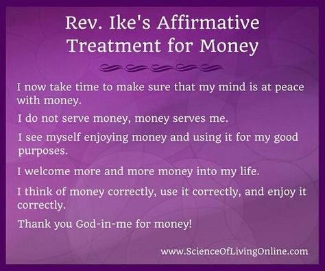 Reverend Ike, Prayer Affirmations, Mind Power Quotes, Rev Ike, Evening Prayers, Power Quotes, Prosperity Affirmations, Spiritual Psychology, Healing Affirmations