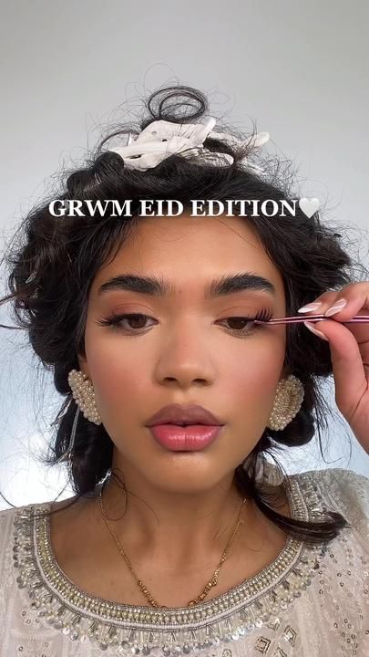 Eid Makeup Look Simple, Eid Makeup Look Pakistani, Makeup Ideas For Eid, Easy Eid Makeup Look, Pakistani Makeup Natural Tutorial, Eid Makeup Look, Eid Makeup, Eid Look, Under Eyes