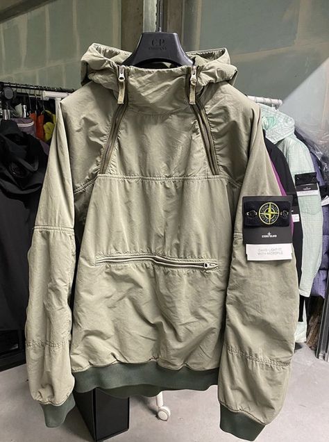 STONE ISLAND DAVID LIGHT TC WITH MICROPILE JACKET at @x_clothing_ Island Clothing, Gorpcore Jacket Outfit, Gorpcore Windbreaker, Stone Island Outfit Men, Gorpcore Vest, Stone Island Outfit, Anorak Jacket Outfit, Hooded Military Utility Jacket For Streetwear, Military Utility Jacket With Detachable Hood For Streetwear