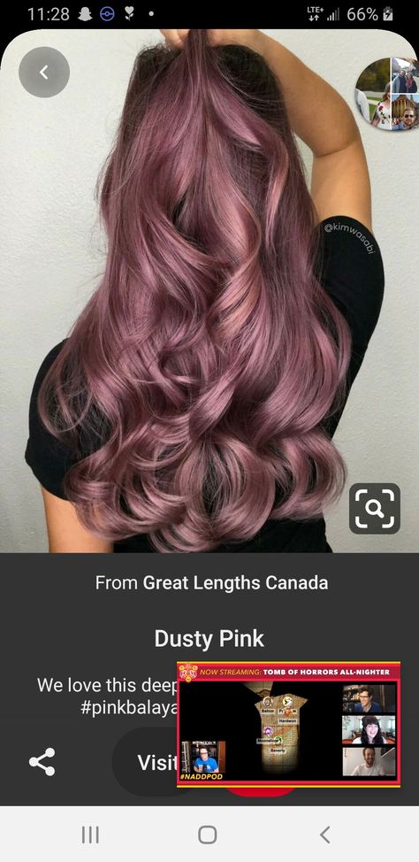 Dusty Rose Hair Color Mauve, Mauve Highlights On Dark Hair, Dark Hair With Mauve Highlights, Mauve Hair Color, Metallic Mauve Hair Color, Hairstyle By Face Shape, Mauve Hair Color Rose Dusty Pink, Dusty Rose Hair Color, Dusty Rose Hair