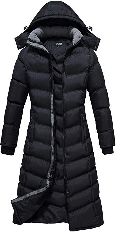 Amazon.com: U2Wear Women's Water Resistance Puffer Winter Full Length Coat with Hood, Black, 1X: Clothing Puffer Coat With Hood, Long Winter Coats Women, Long Down Coat, Full Length Coat, Parka Women, Coat With Hood, Long Puffer Coat, Womens Coats, Plus Size Winter