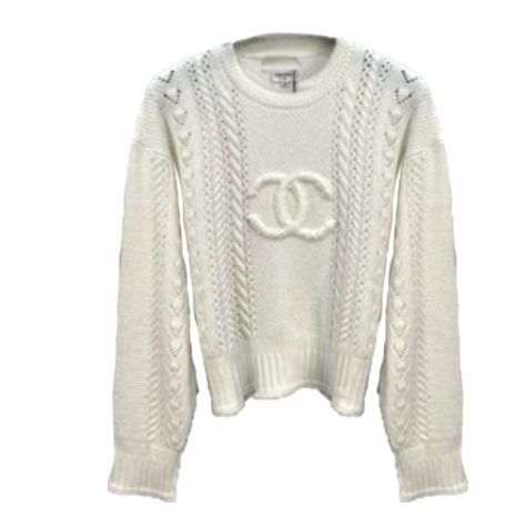 Chanel Jumper, Logo Knit, Chanel Logo, Long Sleeve Jumper, Cc Logo, Jumper, Chanel, Long Sleeves, ? Logo