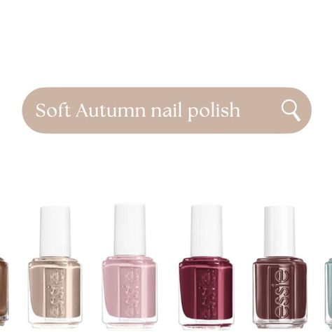 Colour Analysis | Lari Oliveira on Instagram: "Some nail polish options for Soft Autumn 🍂  #nailpolish #nailsart #colours #colouranalysis #softautumn #mutedautumn #stylegoals #sydney #SydneyFashion" Soft Autumn Nail Polish, Soft Autumn Nail Colors, Soft Autumn Nails, Autumn Nail Polish, Soft Autumn Palette, Soft Autumn Color Palette, Opi Nail Colors, Polish Christmas, Sydney Style