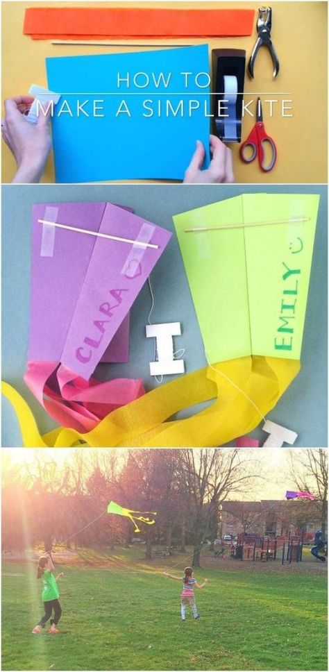 paper kite - spring kid crafts- kid crafts - acraftylife.com #preschool #craftsforkids #crafts #kidscraft Kite Crafts, Diy Kite, Kites Craft, Kites For Kids, Kite Making, Spring Kids, Spring Crafts For Kids, Spring Activities, Crafts For Kids To Make