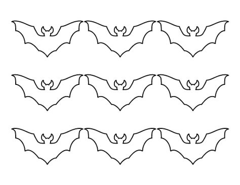 Printable small bat pattern. Use the pattern for crafts, creating stencils, scrapbooking, and more. Free PDF template to download and print at http://patternuniverse.com/download/small-bat-pattern/. Small Bat Template Free Printable, Free Christmas Invitation Templates, Bat Printable, Free Craft Templates, Halloween Setup, Bat Template, Farmhouse Garland, Nature Patterns, Halloween Templates