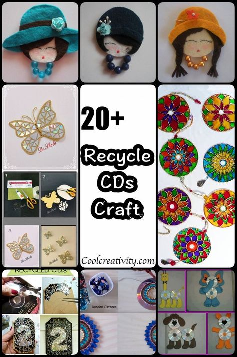 20+ Brilliant Recycle Old CDs Craft Ideas Dvd Crafts, Crafts With Cds, Recycled Cd Crafts, Cd Recycle, Buzzfeed Gifts, Cd Crafts Diy, Old Cd Crafts, Recycled Cds, Cd Diy