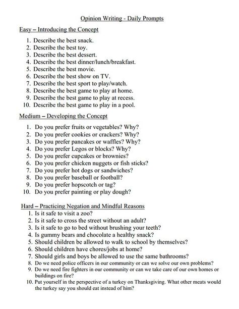 FREE! Three Levels of Writing Prompts: Easy, Medium, Hard. 10 prompts for each level. Found in a blog post on Opinion Writing www.kindergartencorps.blogspot.com: Opinion Prompts, Informational Writing Prompts, Opinion Writing Prompts, Second Grade Writing, 3rd Grade Writing, Writing Prompts Funny, 2nd Grade Writing, 4th Grade Writing, Writing Prompts For Kids