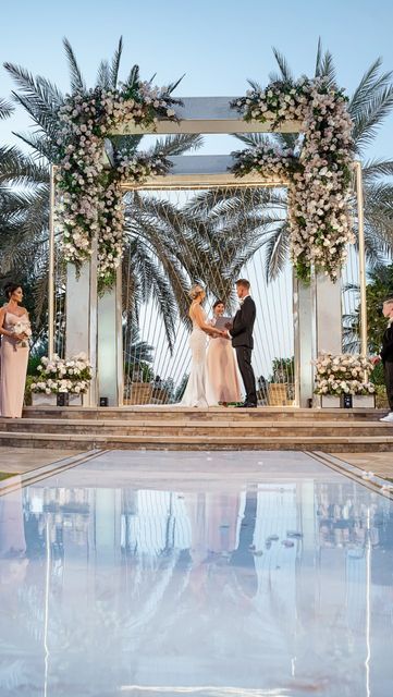 Dubai Luxury Weddings & Events on Instagram: "We just can’t get over B&C breathtaking wedding !!! #dubaiwedding #weddingdecor #weddingdesign #luxurywedding #luxuryweddings #weddingdesign #weddinginspo #weddinginspiration" Wedding Alter Decorations, Flower Canopy, Uae Wedding, Boho Restaurant, Wedding In Dubai, Wedding Dubai, Wedding Alter, Decorate Wedding, Anniversary Plans