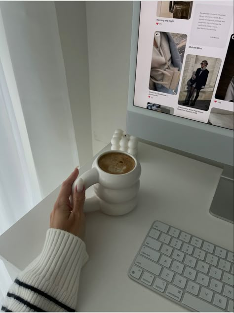 Work From Home Photos, Cozy Laptop Aesthetic, Coffee Laptop Aesthetic, Macbook And Coffee Aesthetic, Coffee With Laptop Aesthetic, Laptop Coffee Work Aesthetic, Career Vision Board, Wellness Inspiration, Career Goals