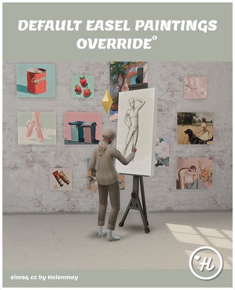 Default Easel Paintings override Sims 4 Overrides, Sims 4 Tsr, Sims 4 Traits, Sims 4 Cas Mods, Sims 4 Cc Kids Clothing, Play Sims 4, Sims Packs, Look Boho Chic, Sims 4 Game Mods