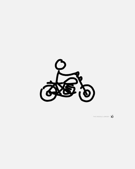 Motorcycle Doodle, Stickman Tattoo, Bike Doodle, Quetzalcoatl Tattoo, Whiteboard Art, Minimal Drawings, Sharpie Tattoos, Simple Drawings, Rainbow Quote