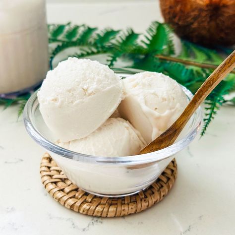 Ninja Creami Coconut Ice Cream Recipes, Coconut Ice Cream Recipe, Homemade Coconut Ice Cream, Coconut Ice Cream Recipes, Filipino Street Food, Matcha Green Tea Latte, Creami Recipes, Spellbinders Dies, Coconut Ice