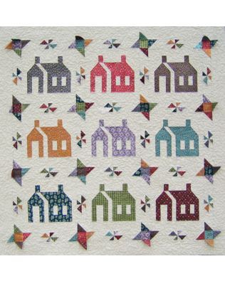 Words of Freedom Quilt Pattern for GO! and Studio (NNQ50e) Schoolhouse Quilts, Schoolhouse Quilt, Quilt Houses, Freedom Quilt, House Quilt Block, House Quilt Patterns, White Quilts, Red And White Quilts, Embroidered Quilts