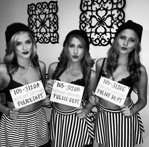 convicts Jail Bird Costume, Jail Costume, Convict Costume, College Halloween Costumes, U Of A, Frat Party, Cops And Robbers, Bird Costume, Holloween Costume