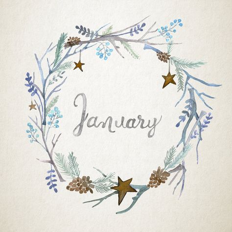 Watercolor floral wreath collection Hobby Corner, Painted Floral Wreath, Hello January, January Bullet Journal, Wreath Illustration, Wreath Drawing, Floral Wreath Watercolor, Floral Wreaths, Botanical Illustrations