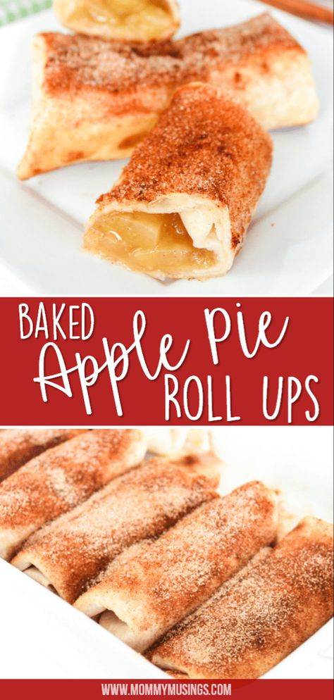 Apple Chimichangas, Apple Pie Roll Ups, Dessert For Fall, Chimichanga Recipe, Dessert Halloween, Apple Desserts Easy, Apple Recipes Easy, Roll Ups Recipes, Easy Apple Pie