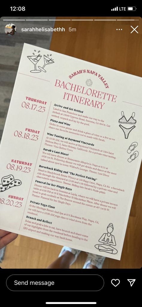 Bridal Trip Ideas, Bach Party Checklist, Bachelorette Event Ideas, Bachelorette List To Do, Bach Trip Itinerary, Bachelorette Party Timeline, No Theme Bachelorette Party, Bachlorette Itinary, Bachelorette Trip Planning