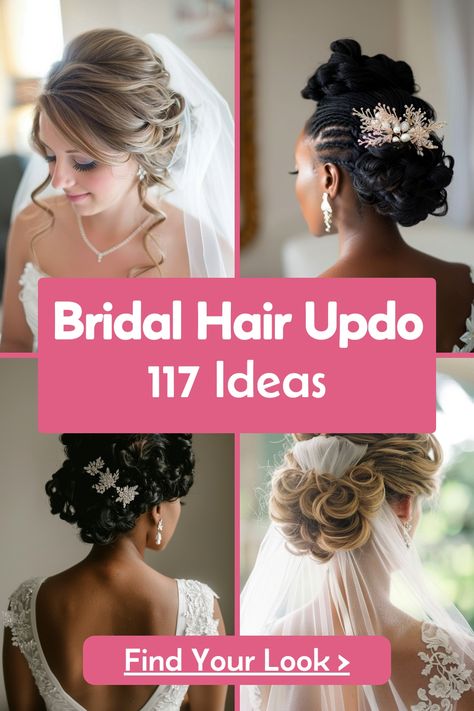 Discover 117 bridal updos that will make your wedding day extraordinary. Our collection features the most elegant and trendy styles that will elevate your bridal look. From intricate braids to sleek chignons, find the perfect updo to make your day unforgettable. View the full list now. Big Hair Updo, Curly Bridal Hair, Backyard Ceremony, Intricate Braids, Bridal Updos, Romantic Curls, Twisted Updo, Boho Wedding Hair, Bridal Hair Updo