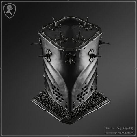 ArtStation - Items for ArmorHead.Store, Vitaly Bulgarov Vitaly Bulgarov, Medieval Helmets, Warrior Helmet, Knights Helmet, Historical Armor, Fantasy Props, Cool Masks, Knight Armor, Medieval Armor