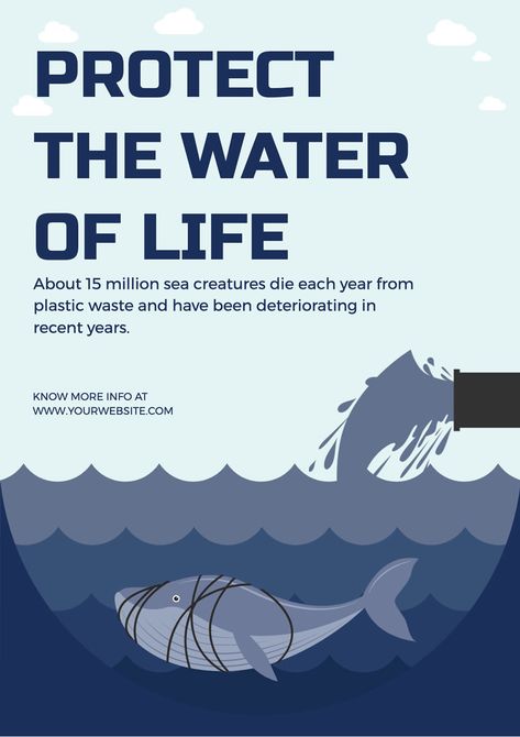 Free Water Pollution Poster Designs | DesignCap Poster Maker Poster About Water Pollution, Ocean Pollution Poster Design, What Is Water Pollution, Water Security Project Cover Page, Pollution Graphic Design, Life Below Water Poster, Water Pollution Poster Project, Ocean Pollution Poster, Water Pollution Quotes