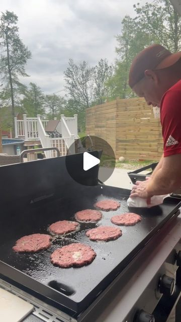 Dustin Hadley | Smash Burgers! What should I have done different? #tips #food #outdoors #yummy | Instagram Smash Burger Tips, Smash Burgers With Tortillas On Griddle, Bbq Smash Burger, Diy Smash Burger, Smash Burger Recipe Grill, Smash Burger Blackstone, Black Stone Smash Burgers, How To Make Smash Burgers, Smash Burger Video