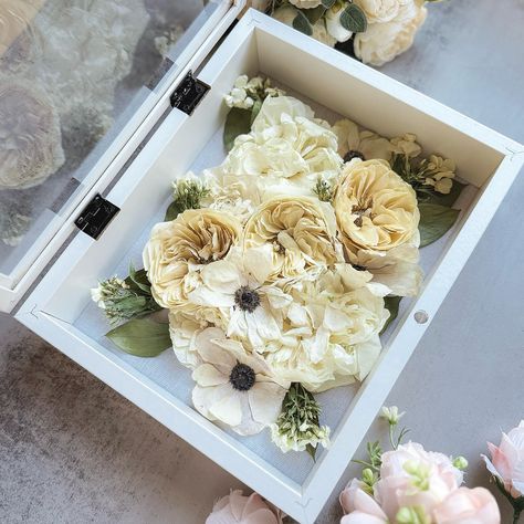 Shadow box 10*8 🌿 😍 . . #shadowbox #framedflowers #framedbouquet #wedding #weddinginspiration #weddingideas #flowerspreserved Shadow Box With Dried Flowers, Wedding Bouquet Preservation, Bouquet Preservation, Wedding Flower Inspiration, Future Wedding Plans, Wedding Date, How To Preserve Flowers, Flower Frame, California Wedding