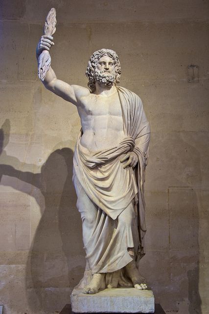 The king of the Roman gods was known as Jupiter(also known as Zeus in Greece). He is also the father of most of the other gods. Jupiter Greek God, Jupiter Roman God, Rome Gods, Zeus Statue Sculpture, Greek Gods Statues, Jupiter God, Zeus Sculpture, Greek God Sculptures, Zeus Statue